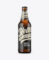 Amber Beer Bottle Mockup