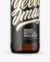 Amber Beer Bottle Mockup