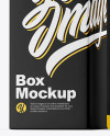 Glossy Pills Bottle with Box Mockup