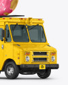 Foodtruck with Donut Mockup - Half Side View