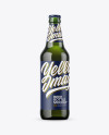 Green Glass Beer Bottle Mockup Green Glass Beer Bottle Mockup
