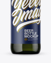 Green Glass Beer Bottle Mockup Green Glass Beer Bottle Mockup