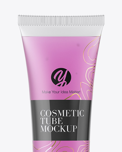 Semitransparent Cosmetic Soft Tube Mockup