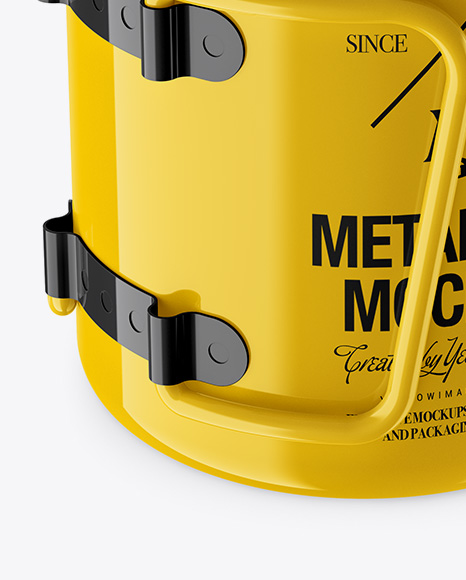 Glossy Metal Cup Mockup Glossy Metal Cup Mockup