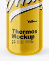 Glossy Thermos Mockup