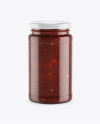 Clear Glass Jar w/ Sauce Mockup Clear Glass Jar w/ Sauce Mockup