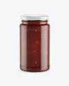 Clear Glass Jar w/ Sauce Mockup