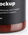 Clear Glass Jar w/ Sauce Mockup Clear Glass Jar w/ Sauce Mockup