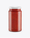 Clear Glass Jar w/ Sauce Mockup