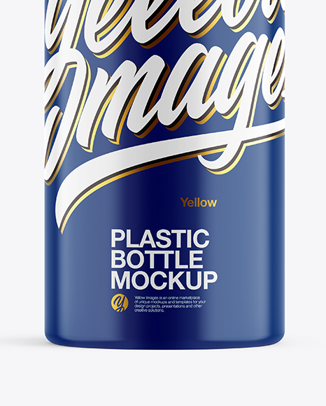 Glossy Plastic Bottle Mockup