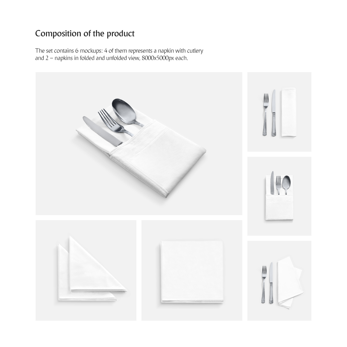 Napkin Mockups Set Napkin Mockups Set