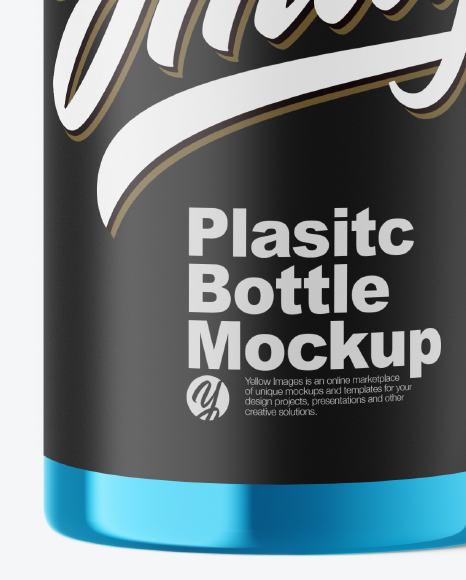 Metallic Plastic Bottle Mockup