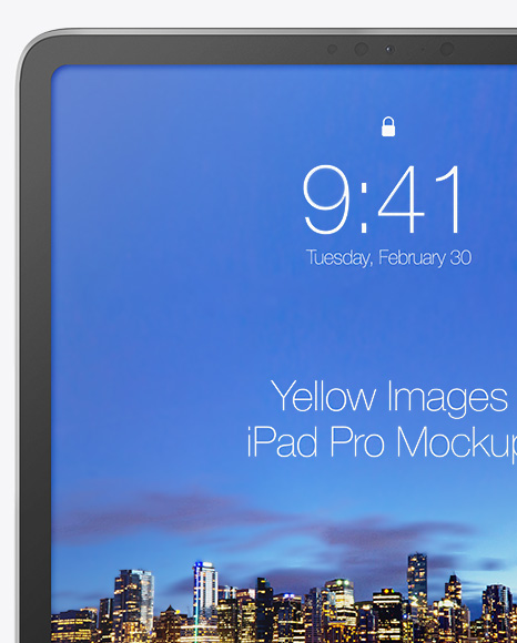 iPad Pro Vertical Mockup - Front View