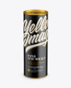 Glossy Paper Tube Mockup - Front View (High-Angle Shot)