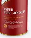 Matte Paper Tube Mockup - Front View (High-Angle Shot)