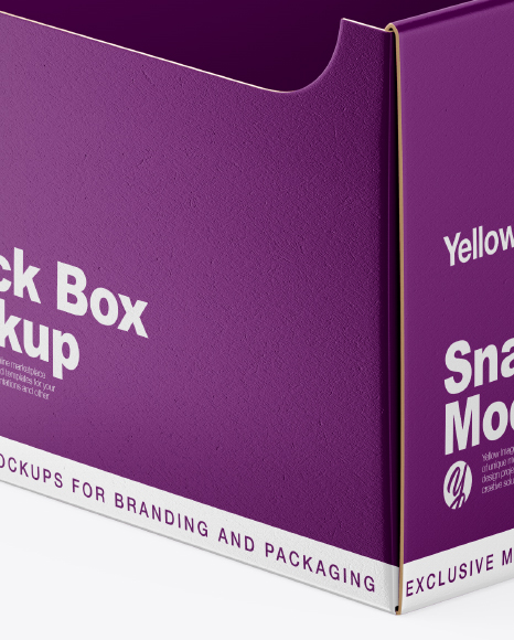 Glossy Snack Box Mockup