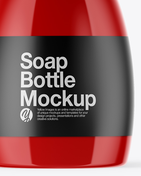 Glossy Soap Bottle Mockup