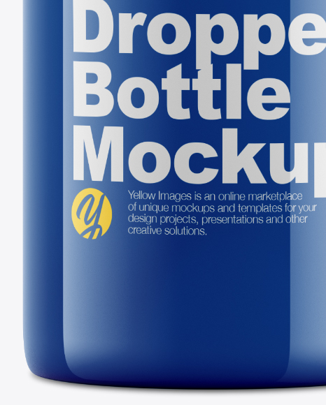 Glossy Dropper Bottle Mockup