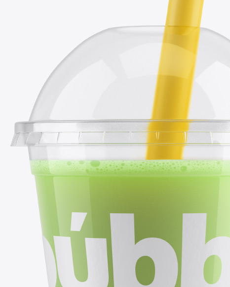 Bubble Tea Cup Mockup - Front View