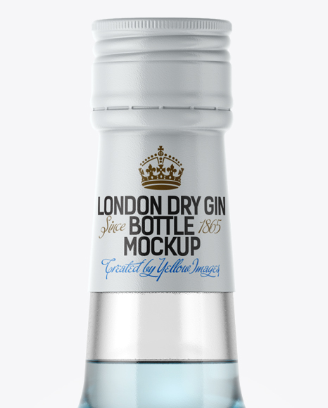 Clear Glass Gin Bottle Mockup Clear Glass Gin Bottle Mockup