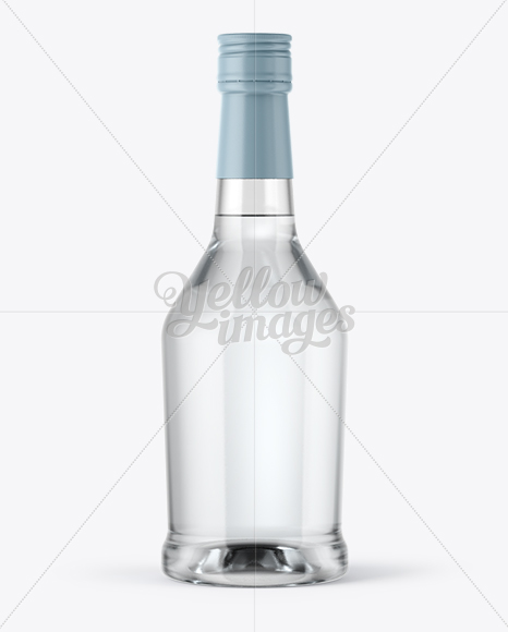 Clear Glass Vodka Bottle Mockup