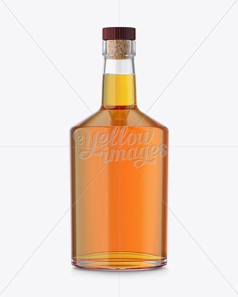 750ml Tokyo Bottle With Whiskey Mockup