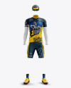 Men’s Full Cycling Kit with Cooling Sleeves Mockup (Front View)