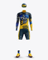 Men’s Full Cycling Kit with Cooling Sleeves Mockup (Front View)