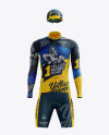 Men’s Full Cycling Kit with Cooling Sleeves Mockup (Front View)