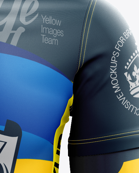 Men’s Full Cycling Kit with Cooling Sleeves Mockup (Front View)