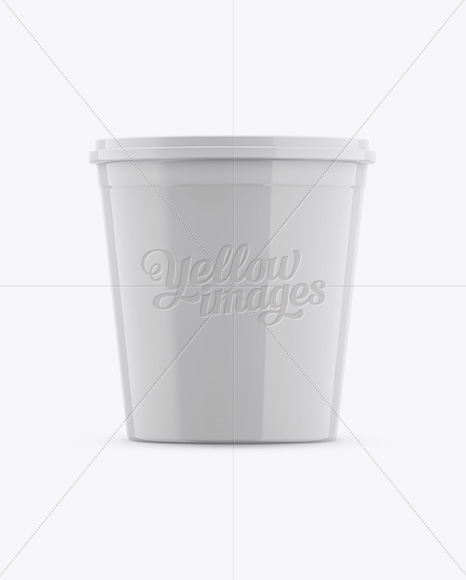 Glossy Plastic Container Mockup