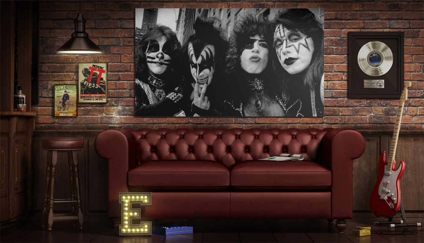 Posters in the Loft Bar Interior Mockup Posters in the Loft Bar Interior Mockup