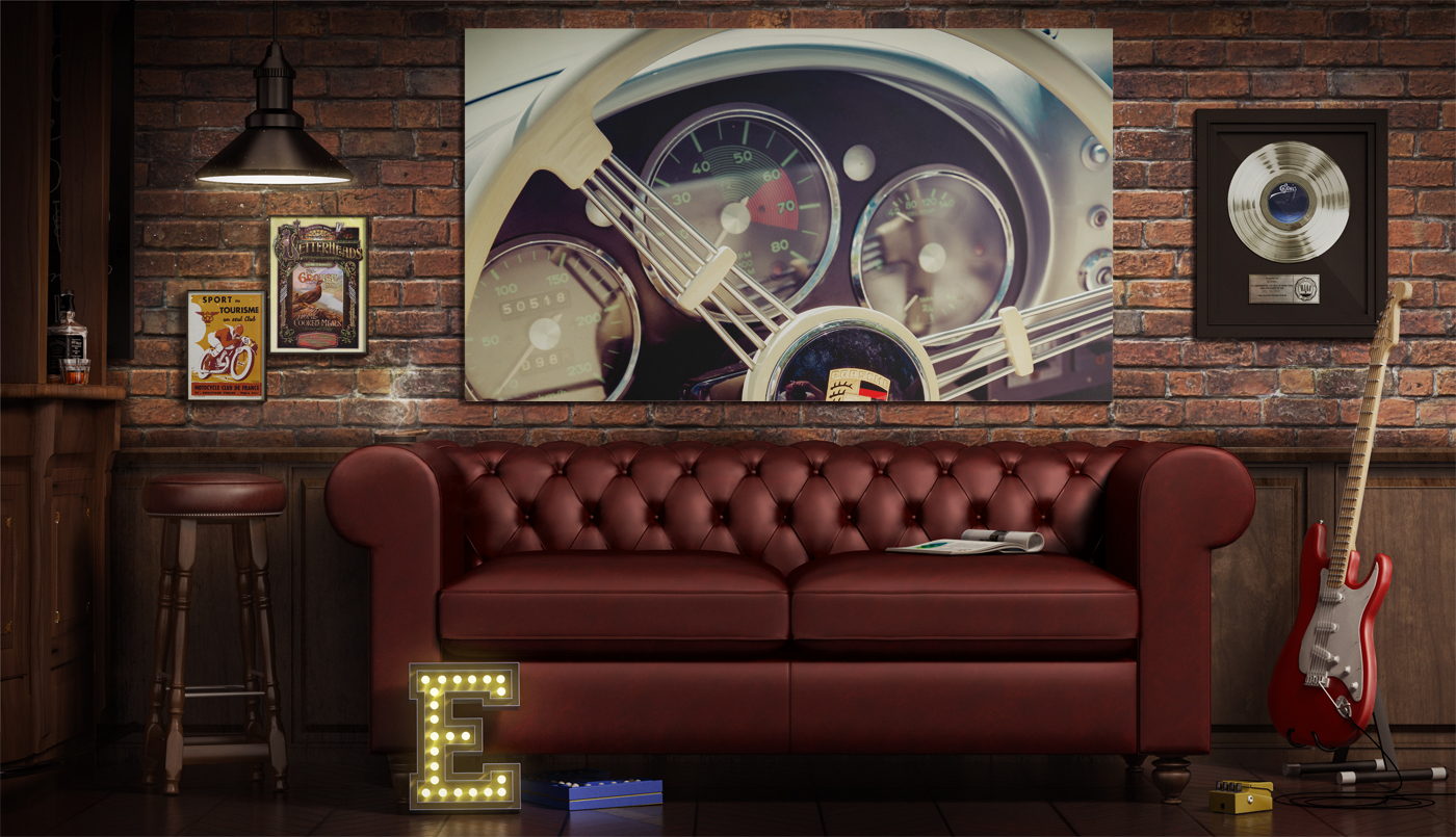 Posters in the Loft Bar Interior Mockup Posters in the Loft Bar Interior Mockup