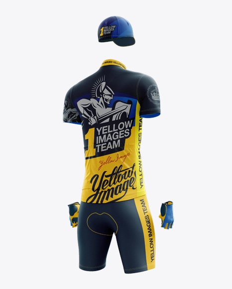 Men’s Full Cycling Kit Mockup (Hero Back Shot)