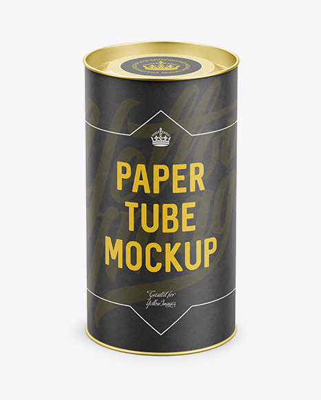 Medium Paper Tube w/ a Convex Lid - High-Angle View