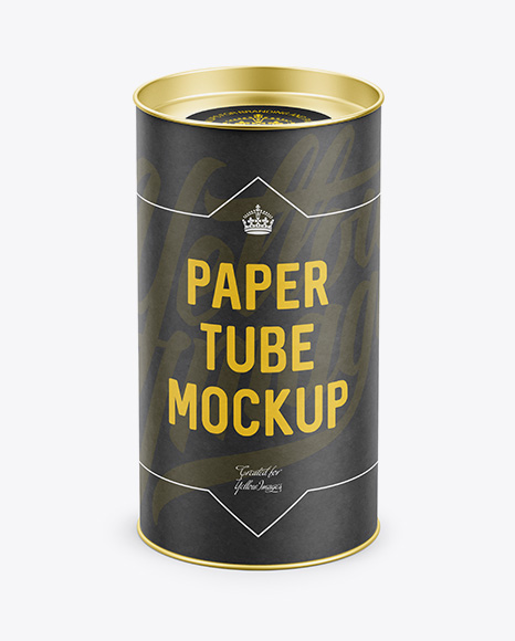 Medium Paper Tube w/ a Flat Lid - High-Angle View