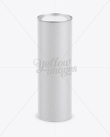 Long Paper Tube w/ a Convex Lid - High-Angle View - Free Download