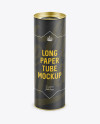 Long Paper Tube w/ a Flat Lid - High-Angle View