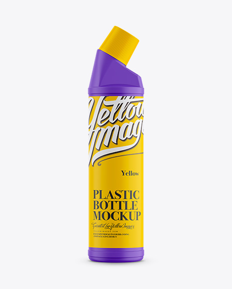 Plastic Bottle With Matt Finish Mockup