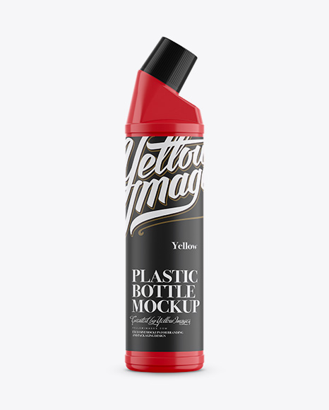 Plastic Bottle With Glossy Finish Mockup