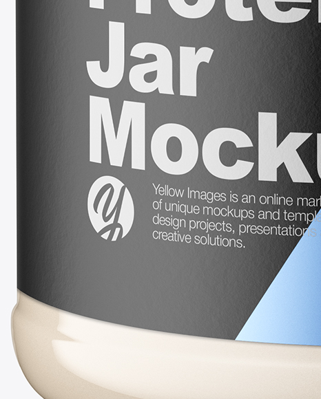 Clear Protein Jar Mockup Clear Protein Jar Mockup