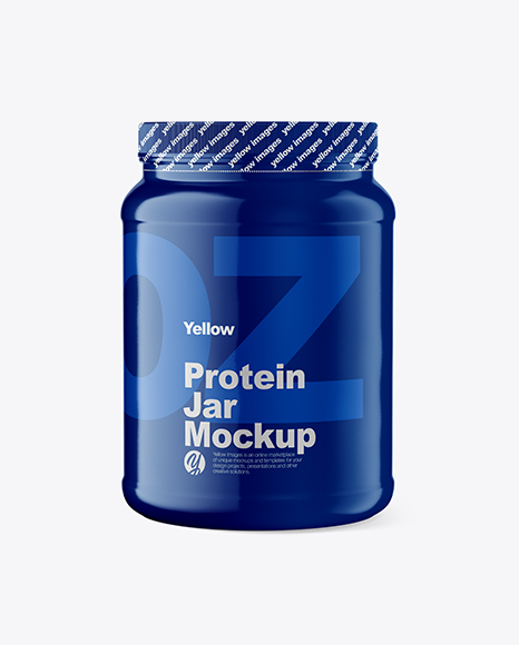 Clear Protein Jar Mockup Clear Protein Jar Mockup