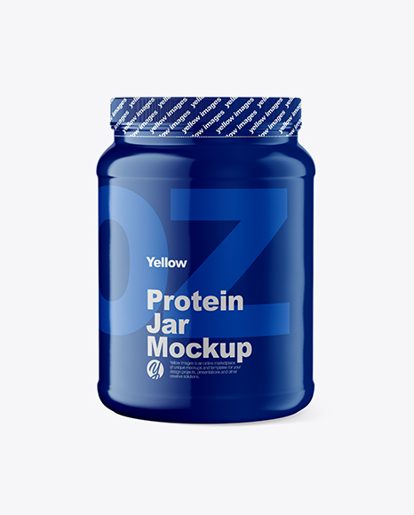 Clear Protein Jar Mockup