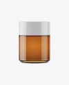 Amber Glass Cosmetic Jar Mockup Amber Glass Cosmetic Jar Mockup