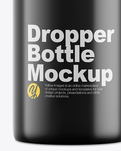 Matte Dropper Bottle Mockup