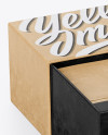 Opened Kraft Box Mockup Opened Kraft Box Mockup