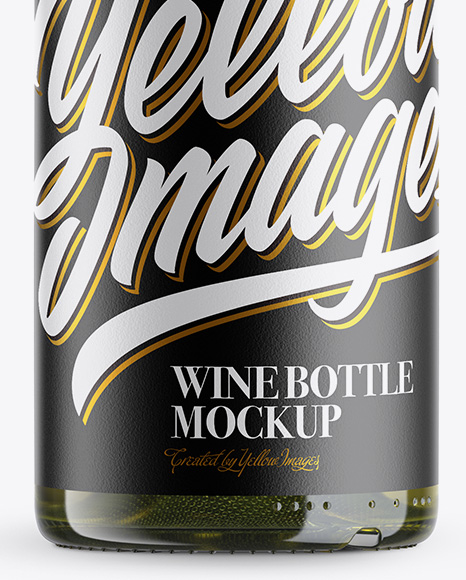 Antique Green Wine Bottle Mockup