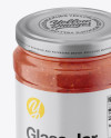 Glass Jar with Sauce Mockup - High Angle Shot