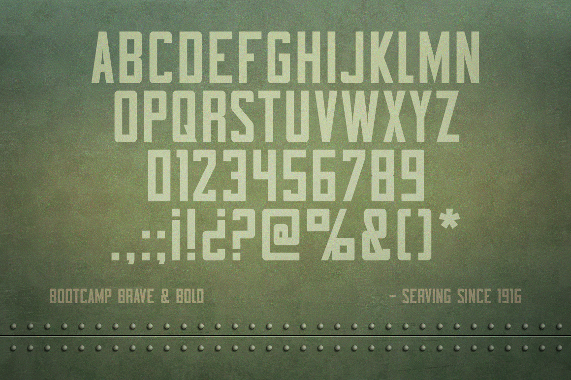 Bootcamp - Vintage Military Font