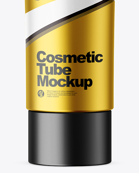 Matte Metallic Cosmetic Tube Mockup